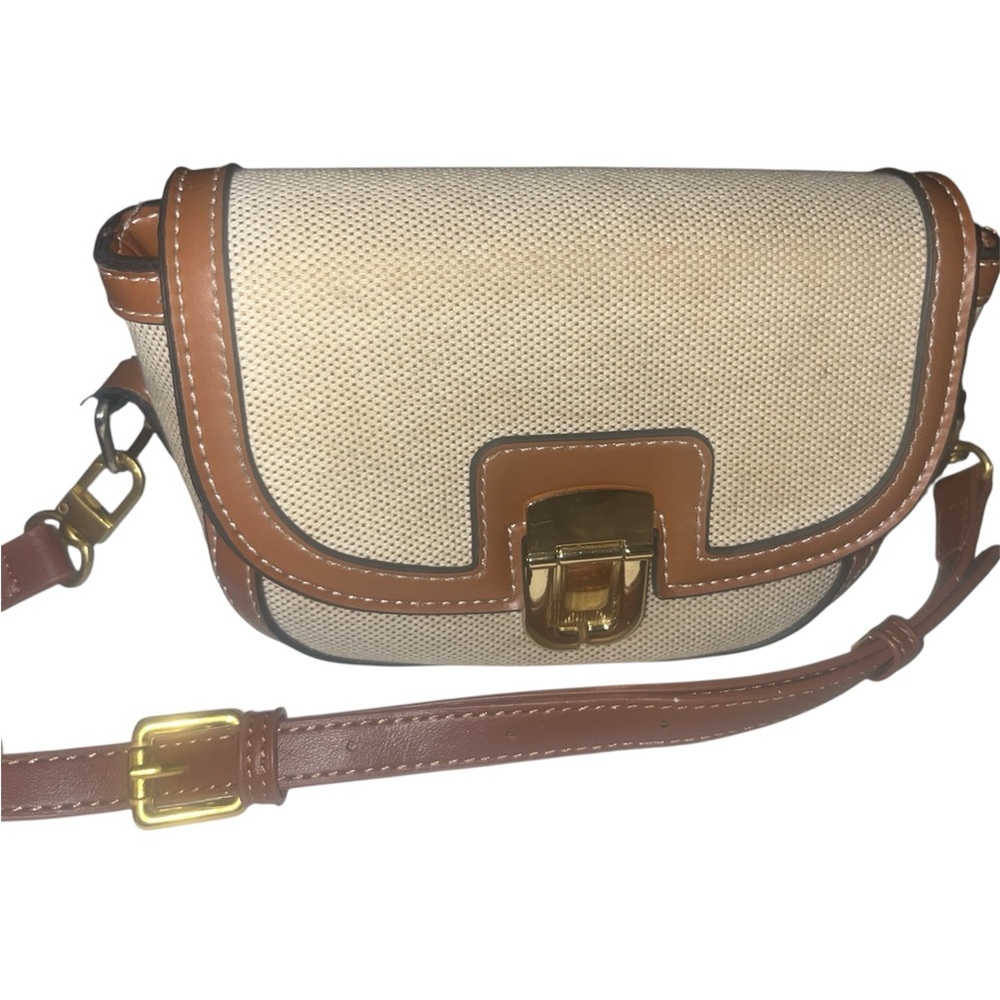 ASOS Cream and Brown Crossbody Bag